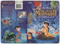 7x0269 TARA CHARENDOFF signed 9x13 VHS case insert '00 she was Melody in Disney's Little Mermaid II!