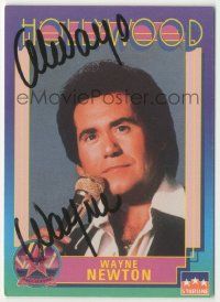 7x0604 WAYNE NEWTON signed 3x4 trading card '91 it can be framed with a vintage or repro still!