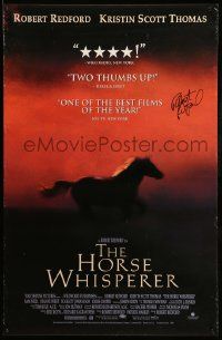 7x0414 ROBERT REDFORD signed 26x40 video poster '98 star/director/producer of The Horse Whisperer!