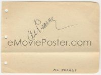 7x0520 AL PEARCE signed 5x6 cut album page '40s can be framed & displayed with a repro still!