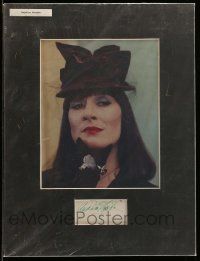 7x0308 ANJELICA HUSTON signed cut album page in 12x16 display '80s ready to frame & display!