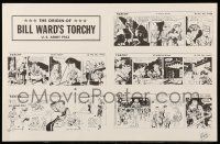 7x0433 BILL WARD signed 11x17 art print '90s the origin of his Torchy comic strip, U.S. Army 1943!