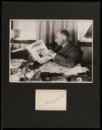 7x0190 CECIL B. DEMILLE signed cut album page in 11x14 display '50s ready to be framed & displayed!