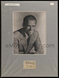 7x0321 DOUGLAS FAIRBANKS JR signed cut album page in 12x16 display '80s ready to frame & display!