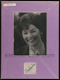 7x0327 GLENDA JACKSON signed cut album page in 12x16 display '80s ready to be framed & displayed!