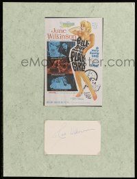 7x0339 JUNE WILKINSON signed index card in 12x16 display '80s matted with a color poster image!