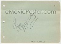 7x0532 KEN MURRAY signed 5x6 cut album page '40s can be framed & displayed with a repro still!