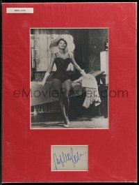 7x0361 SOPHIA LOREN signed cut album page in 12x16 display '80s ready to be framed & displayed!