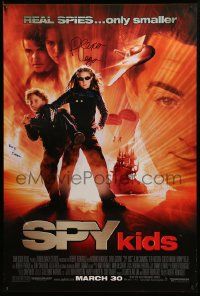 7x0397 SPY KIDS signed advance 1sh '01 by BOTH juvenile stars Alexa Vega AND Daryl Sabara!