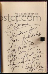 7x0151 EARL WILSON signed hardcover book '71 his autobiography The Show Business Nobody Knows!