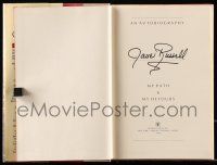 7x0442 JANE RUSSELL signed hardcover book '85 sexy Hurrell cover image from The Outlaw for her bio!