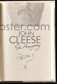 7x0163 JOHN CLEESE signed hardcover book '14 the English comedian's autobiography So, Anyway...!
