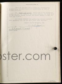 7x0069 RAOUL WALSH signed 9x11 agreement '51 getting paid $60,000 to direct Distant Drums!