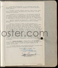 7x0074 SAM WANAMAKER signed 9x11 contract '47 getting paid $50,000 as Mark in My Girl Tisa!