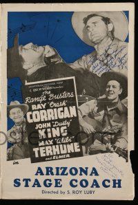 7x0364 RANGE BUSTERS signed pressbook '40 by Corrigan, King, Terhune & Elmer, The Range Busters!