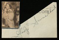7x0275 GLADYS SWARTHOUT signed 3x5 cut album page '30s includes a Melody sheet music magazine!