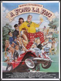 7y336 BACK TO SCHOOL French 1p '87 great Phil Roberts art of Rodney Dangerfield & top cast!