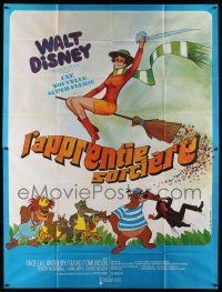 7y258 BEDKNOBS & BROOMSTICKS French '72 Walt Disney, Angela Lansbury, different cartoon art!