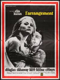 7y236 ARRANGEMENT French 4p '69 Kirk Douglas & Faye Dunaway, from director Elia Kazan's novel!