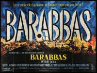 7y237 BARABBAS French 4p '63 directed by Richard Fleischer, cool Jean Mascii title art!