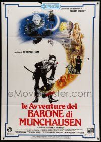7y724 ADVENTURES OF BARON MUNCHAUSEN Italian 1p '89 directed by Terry Gilliam, Casaro art!