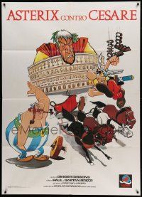 7y733 ASTERIX VS. CAESAR Italian 1p '87 art of comic cartoon characters created by Albert Uderzo!