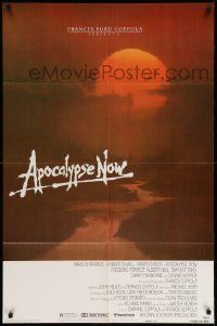 7z056 APOCALYPSE NOW advance 1sh '79 Francis Ford Coppola, classic Bob Peak art choppers over river