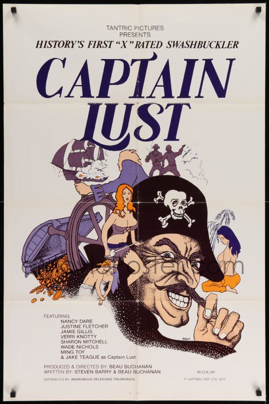 7z178 Captain Lust And The Pirate Women 1sh 77 Nancy Dare Justine Fletcher