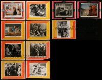 8a184 LOT OF 11 COLOR AND BLACK & WHITE 8X10 STILLS ON 11X14 PRINTED BACKINGS '60s cool scenes!