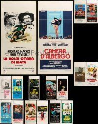 8a270 LOT OF 19 FORMERLY FOLDED ITALIAN LOCANDINAS '60s-90s great images from a variety of movies!
