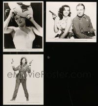 8a558 LOT OF 3 JANE RUSSELL REPRO 8X10 STILLS '80s full-length & c/u portraits of the sexy star!