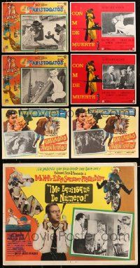 8a067 LOT OF 19 MEXICAN LOBBY CARDS '50s-70s incomplete sets from a variety of different movies!