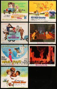 8a181 LOT OF 7 DISNEY LOBBY CARDS '50s-70s five live-action title cards + two Sleeping Beauty!