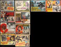8a085 LOT OF 10 MEXICAN LOBBY CARDS FROM HORROR/SCI-FI MOVIES '50s-70s a variety of great images!