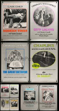 8a375 LOT OF 10 UNFOLDED CHARLIE CHAPLIN 14x20 SPECIAL POSTERS R73 Modern Times, The Kid & more!