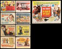 8a178 LOT OF 9 TITLE CARDS '50s-60s great images from a variety of different movies!