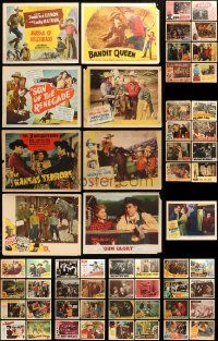 8a150 LOT OF 57 COWBOY WESTERN LOBBY CARDS '60s-80s great scenes and a few title cards too!