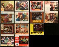 8a169 LOT OF 13 POKER AND GAMBLING LOBBY CARDS '50s-70s a variety of scenes in casinos & saloons!