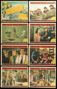 8a263 LOT OF 8 REPRO LOBBY CARDS FROM KING OF THE TEXAS RANGERS CHAPTER 1 '80s super scarce serial!