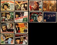 8a254 LOT OF 12 REPRO CHARLIE CHAN LOBBY CARDS '80s super scarce movies!