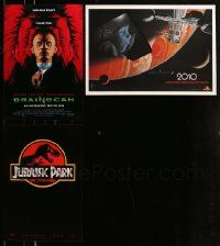 8a104 LOT OF 3 UNFOLDED MINI POSTERS '80s-90s Jurassic Park, 2010, Brainscan!