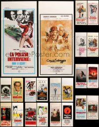 8a267 LOT OF 24 FORMERLY FOLDED ITALIAN LOCANDINAS '50s-90s great images from a variety of movies!