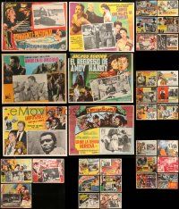 8a054 LOT OF 33 MEXICAN LOBBY CARDS '50s-60s a variety of great movie scenes & different art!
