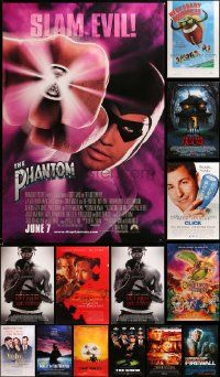 8a481 LOT OF 15 UNFOLDED MOSTLY DOUBLE-SIDED 27X40 ONE-SHEETS '90s-00s great movie images!