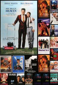 8a436 LOT OF 24 UNFOLDED MOSTLY SINGLE-SIDED MOSTLY 27X40 ONE-SHEETS '80s-90s great movie images!