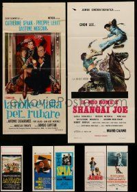 8a274 LOT OF 11 FORMERLY FOLDED ITALIAN LOCANDINAS '60s-80s images from a variety of movies!