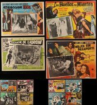 8a070 LOT OF 18 BAD GIRL MEXICAN LOBBY CARDS '50s great sexy scenes & border art!