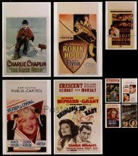 8a106 LOT OF 9 UNFOLDED 11X17 REPRO WINDOW CARDS AND MINI WINDOW CARDS '80s classic movie images!