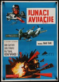 8b732 AIR FORCE Yugoslavian 20x28 '43 Howard Hawks, World War II, Warner's Wonder Entertainment!