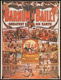 8c592 BARNUM & BAILEY GREATEST SHOW ON EARTH 27x36 commercial poster '70s image from 1912 poster!